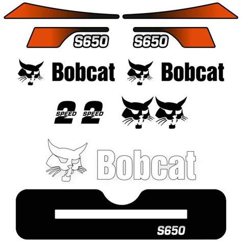 bobcat skid steer stickers|bobcat s650 decal kit.